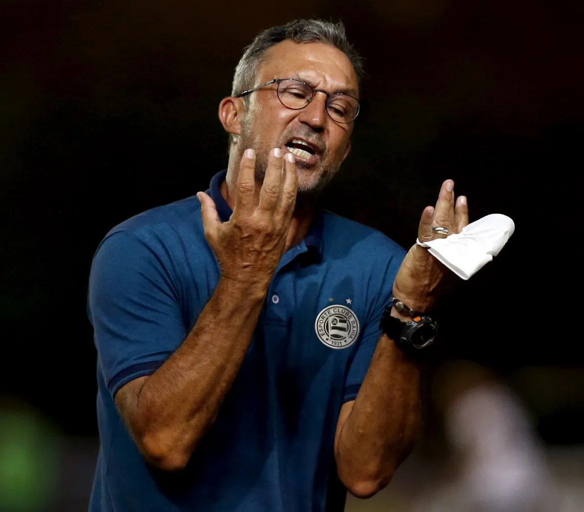 O treinador ainda elogiou a estreia de Pablo com a camisa do Bahia | Foto: Felipe Oliveira | EC Bahia