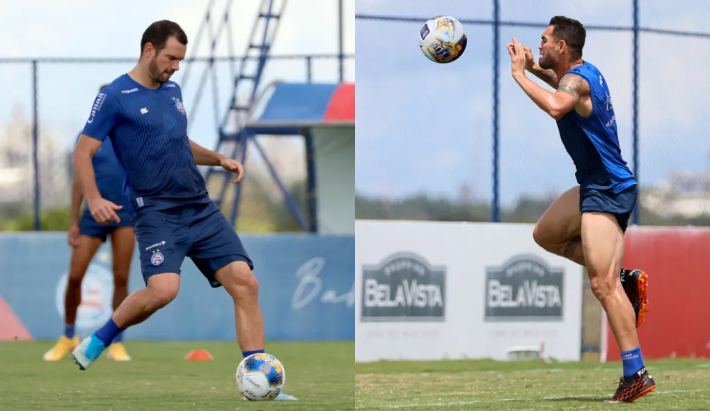 Lucas Fonseca e Gilberto foram os pilares de defesa e ataque, respectivamente, na temporada passada | Foto: Felipe Oliveira | EC Bahia