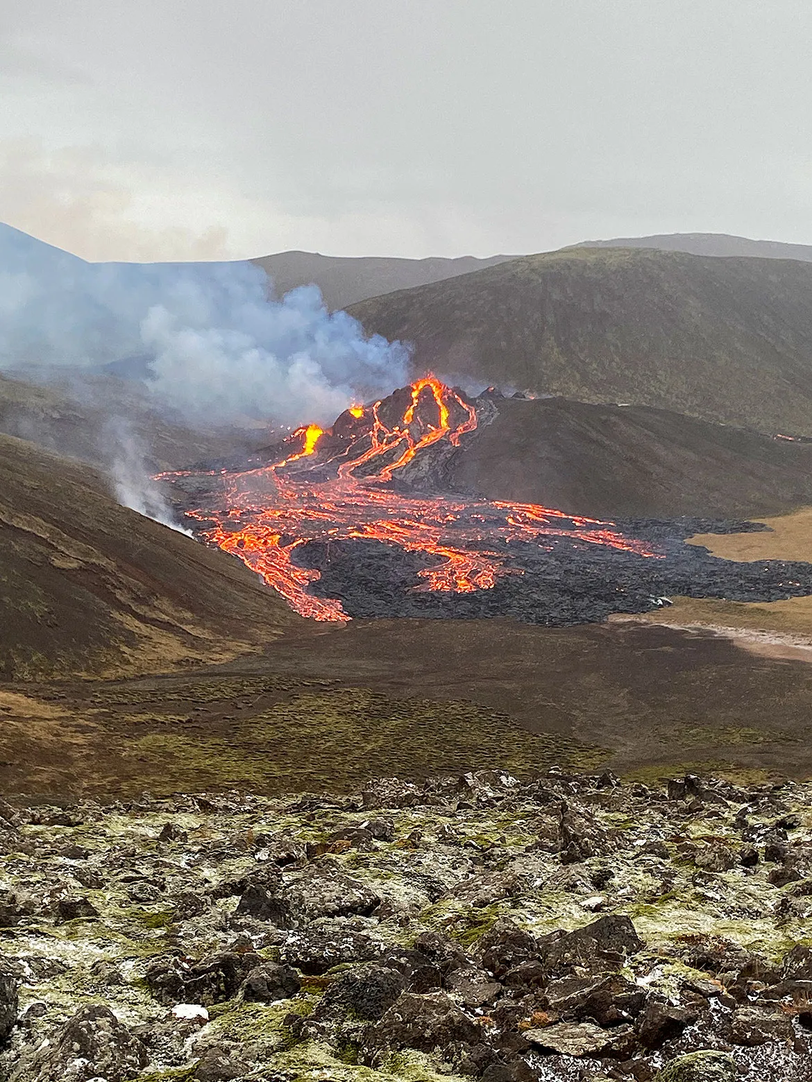 Krysuvik está inativo há 900 anos, de acordo com a entidade meteorológica, e a última erupção na península de Reykjanes ocorreu há quase 800 anos, por volta de 1240 | Foto: Icelandic Coast Guard | AFP