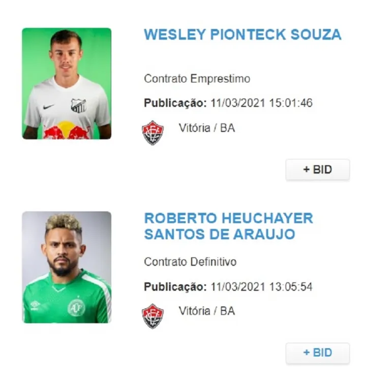 Imagem ilustrativa da imagem Wesley Pionteck e Roberto são regularizados e podem estrear pelo Vitória