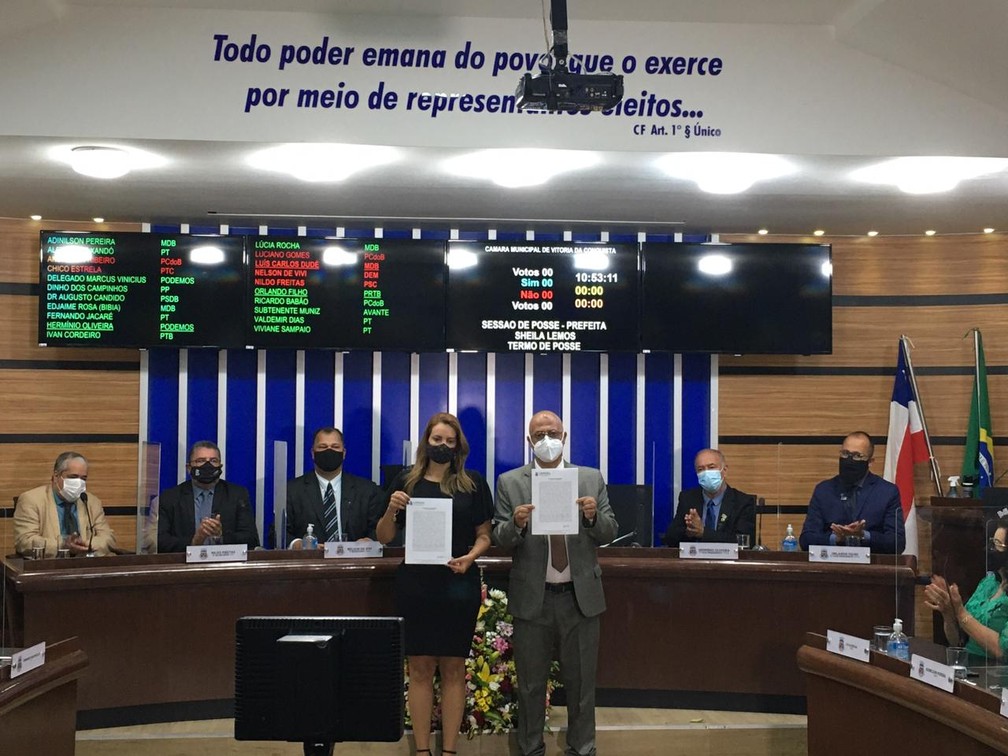 Imagem ilustrativa da imagem Prefeita Sheila Lemos toma posse como prefeita de Vitória da Conquista
