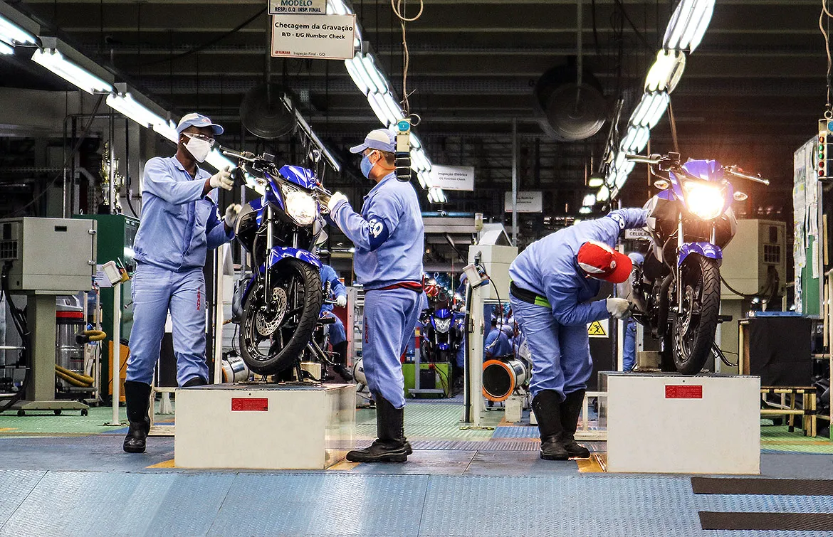 Fábrica da Yamaha em Manaus está operando em dois turnos | Foto: Divulgação