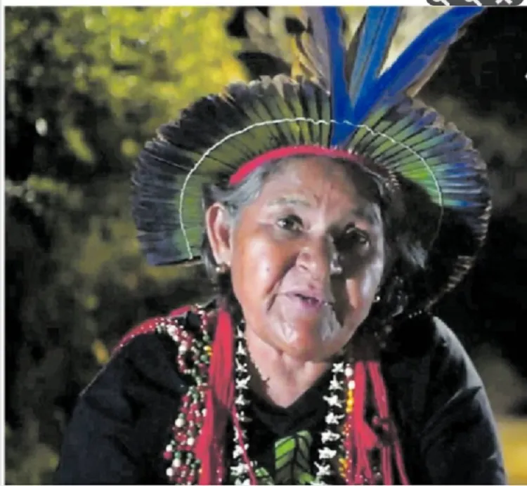 Mayá é uma das lideranças da comunidade Pataxó Hãhãhãe, do município de Pau Brasil