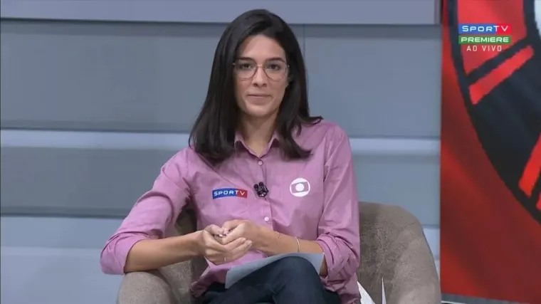 Renata Silveira foi ofendida por um torcedor do Botafogo após eliminação da equipe na Copa do Brasil | Foto: Reprodução | SporTV