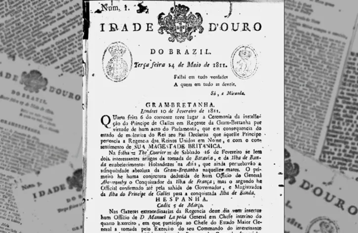 Primeira página do Idade D’Ouro | Foto: Reprodução