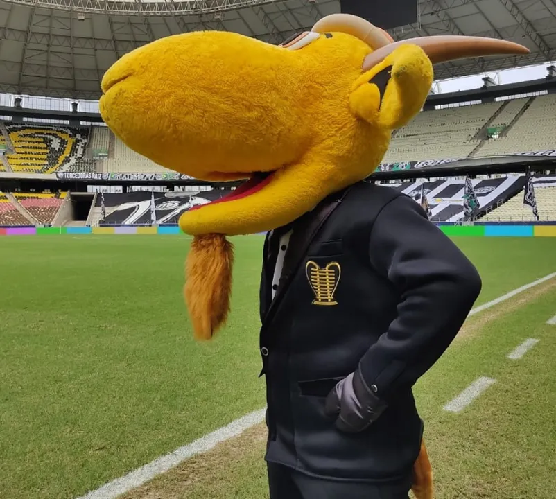 O mascote oficial da Copa do Nordeste já se encontra no palco do duelo | Foto: Reprodução | Twitter
