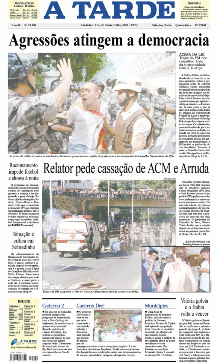 Imagem ilustrativa da imagem Repressão a estudantes em invasão do campus da Ufba completa 20 anos