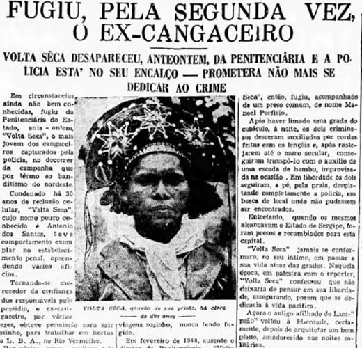 Volta Seca contava que entrou para o bando de Lampião quando tinha 11 anos. Foto: Cedoc A TARDE