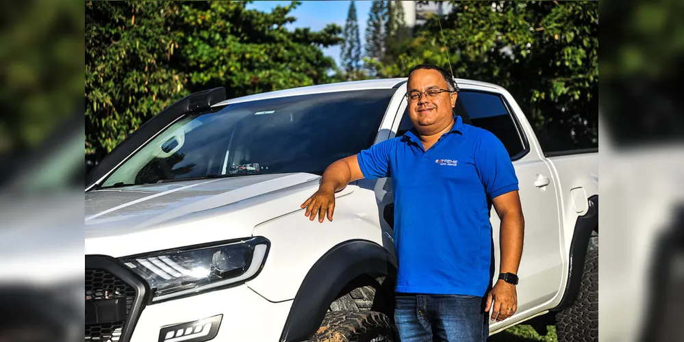Caíque Teixeira ama sua Ford Ranger XLS 2020 | Foto: Felipe Iruatã | Ag. A TARDE
