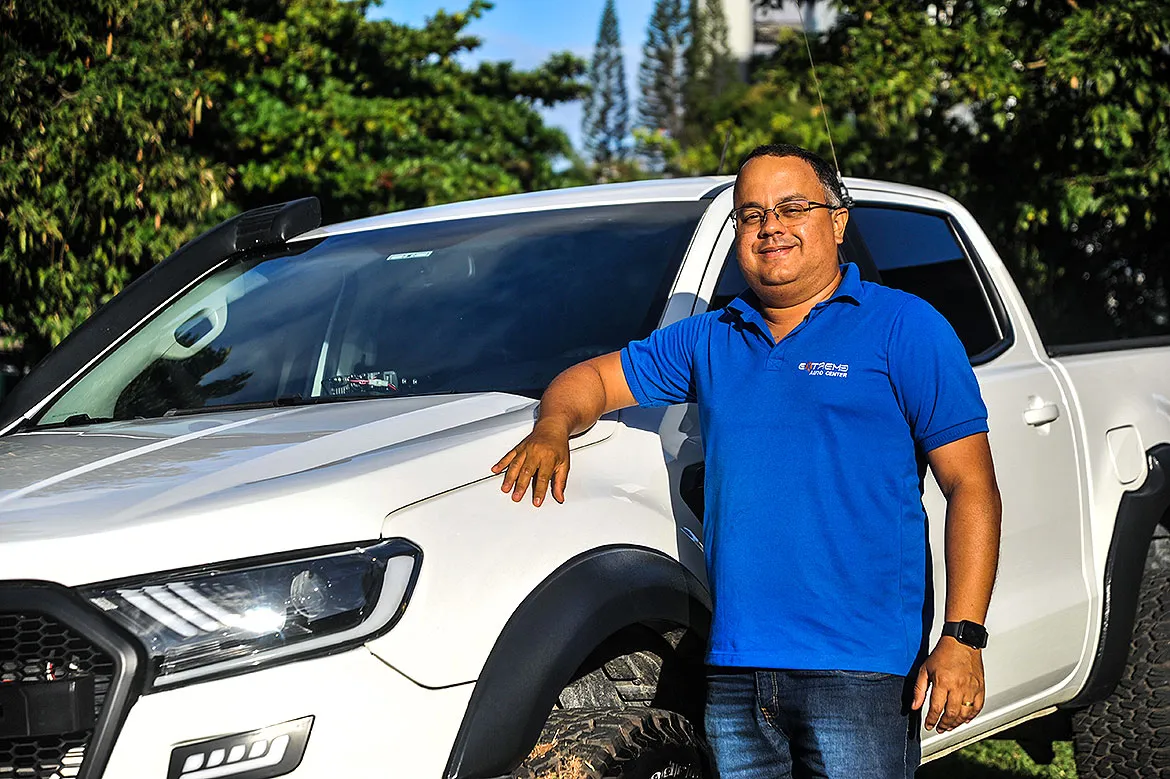 Caíque Teixeira ama sua Ford Ranger XLS 2020 | Foto: Felipe Iruatã | Ag. A TARDE