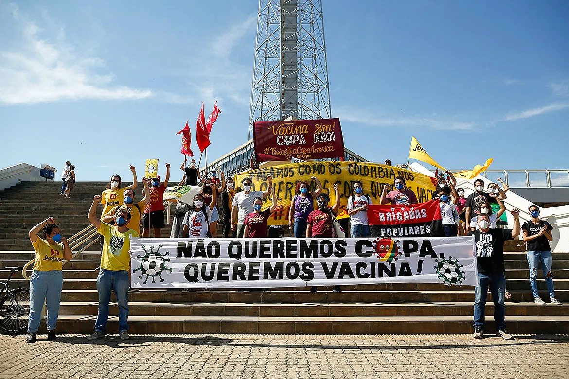 O torneiro foi transferido para o Brasil depois que Colômbia e Argentina desistiram de sediá-lo, respectivamente, por conta de protestos e pelo avanço da pandemia | Foto: Sergio Lima | AFP