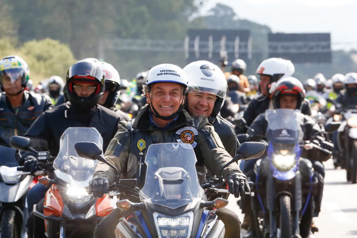Apoiadores do presidente falaram em 1,3 milhão de motos no evento | Foto: Alan Santos/PR