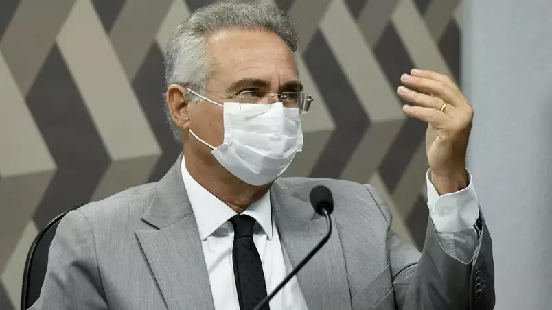 Renan apresentou uma lista de investigados, incluindo o ministro da Saúde, Marcelo Queiroga | Foto: Jefferson Rudy | Agência Senado