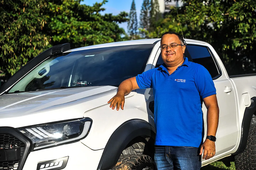 Caíque Teixeira ama sua Ford Ranger XLS 2020 | Foto: Felipe Iruatã | Ag. A TARDE