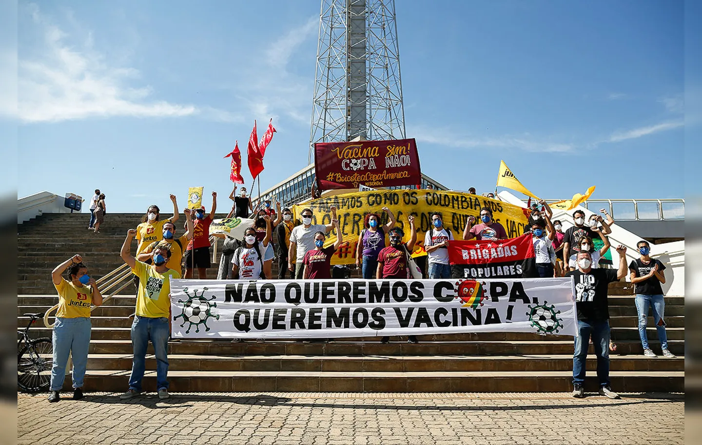O torneiro foi transferido para o Brasil depois que Colômbia e Argentina desistiram de sediá-lo, respectivamente, por conta de protestos e pelo avanço da pandemia | Foto: Sergio Lima | AFP