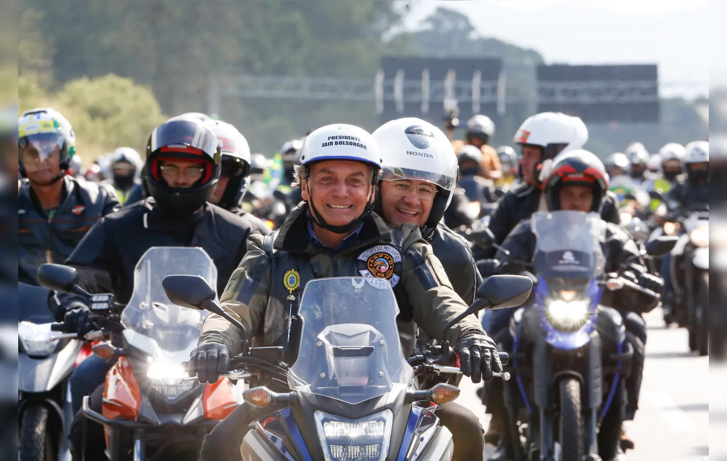Apoiadores do presidente falaram em 1,3 milhão de motos no evento | Foto: Alan Santos/PR
