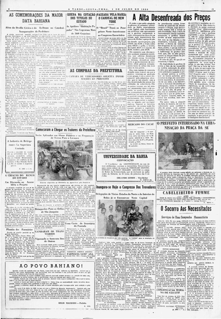 Imagem ilustrativa da imagem Salvador sediou o I Congresso Nacional de Trovadores e Violeiros em 1955