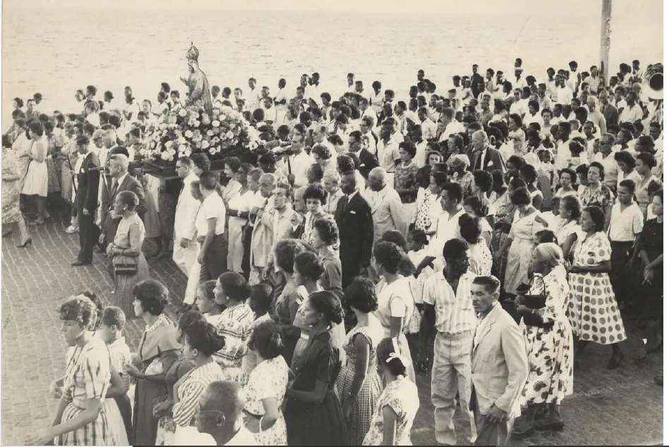 Registro foi realizado em 1961 e é o único com esse tema na coleção do Cedoc sobre as festas do Rio Vermelho. Data: 06/02/1961. Foto: Cedoc A TARDE