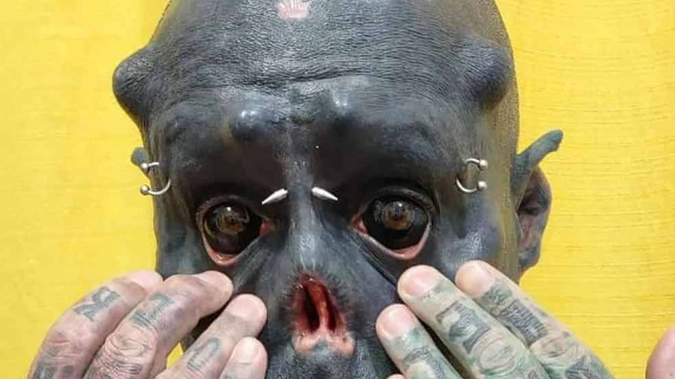 'Caveirão' removeu grande parte do nariz | Foto: Reprodução | Arquivo Pessoal