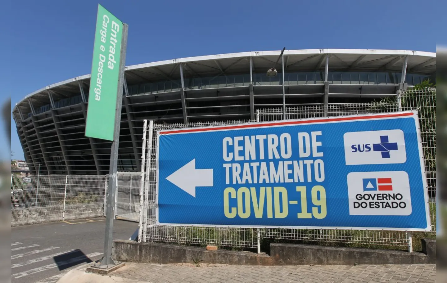 Tricolor não manda jogos no estádio desde março deste ano, quando o hospital de campanha foi reativado | Foto: Fernando Vivas | GOVBA