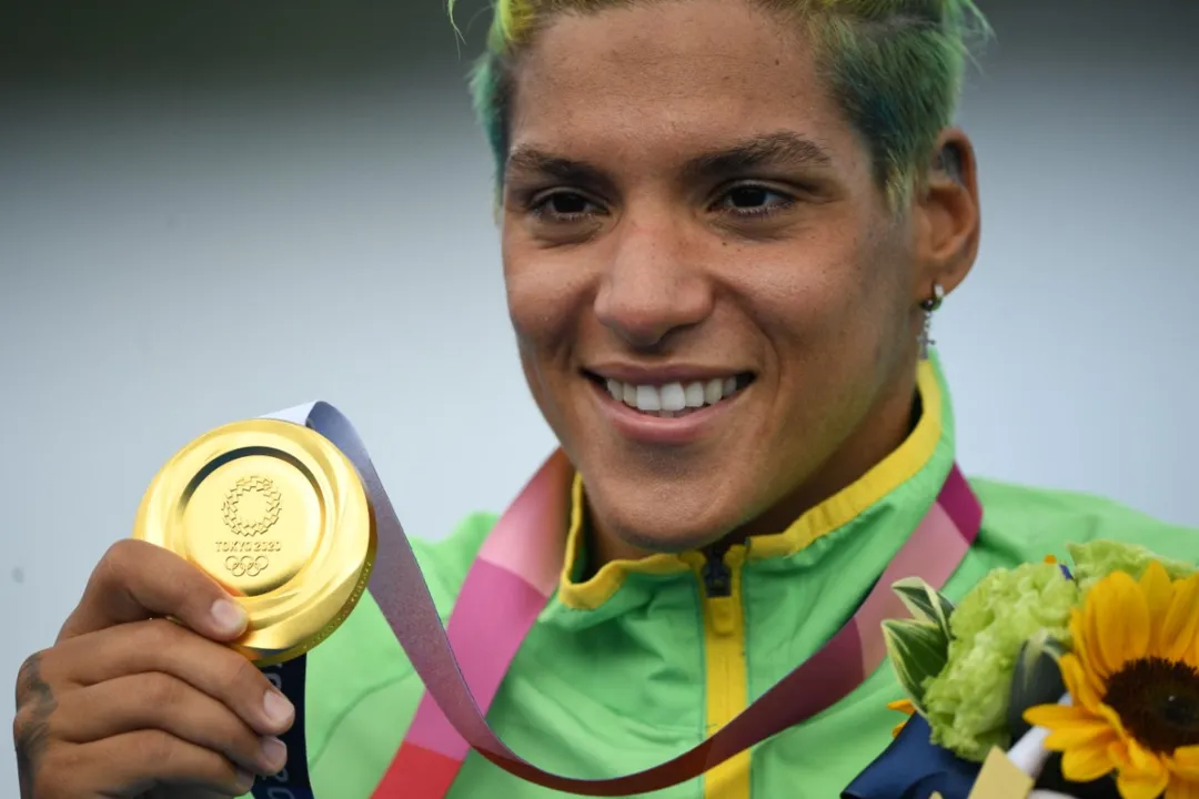 Ana Marcela vinha de outros três ciclos olímpicos antes da conquista | Foto: Olli Scarf | AFP