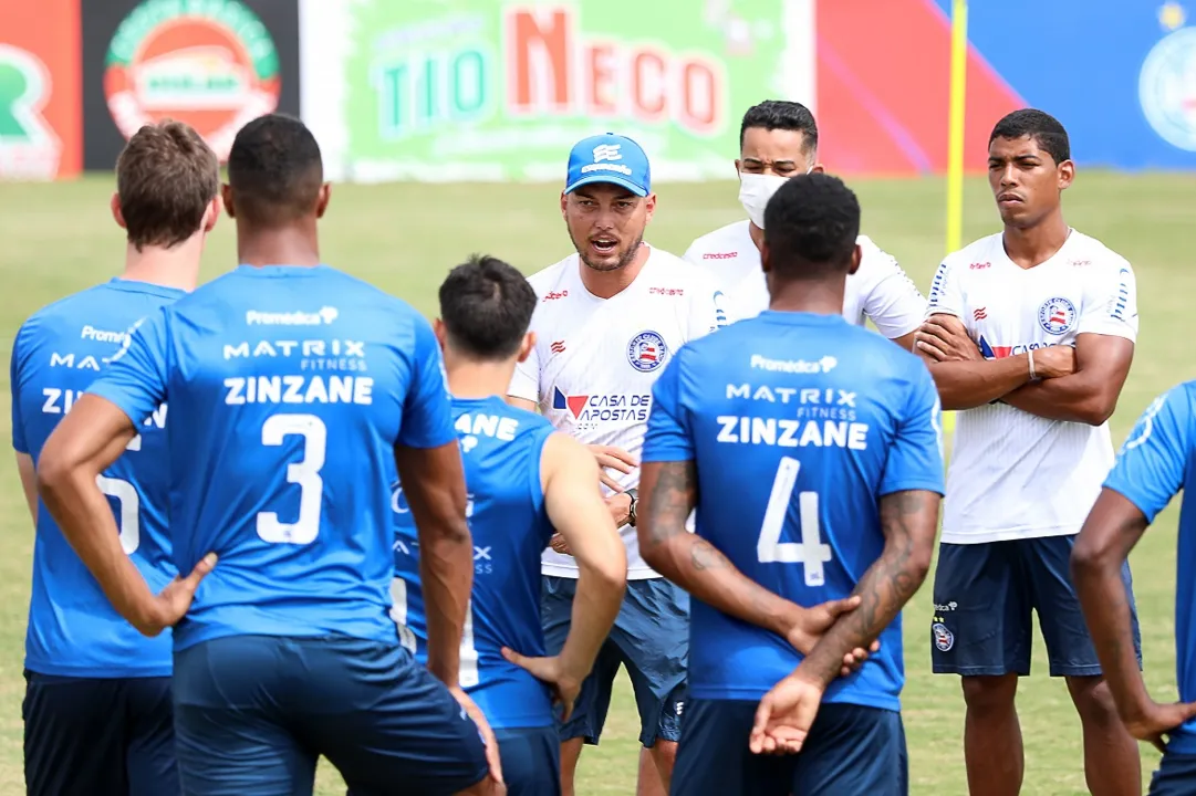 Mesmo com Dabove em Porto Alegre, Bruno Lopes (foto) comandará a equipe contra o Grêmio | Foto: Felipe Oliveira | EC Bahia
