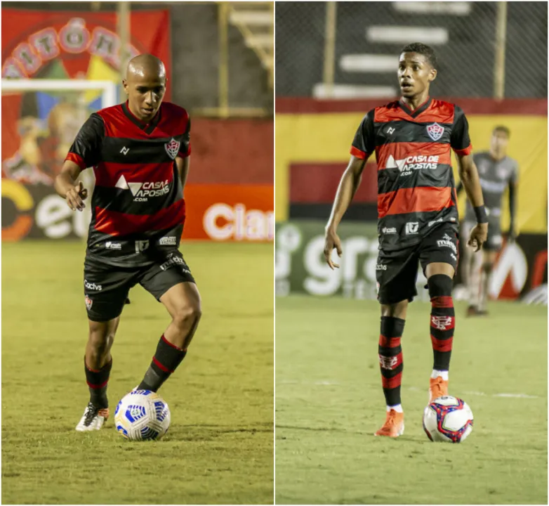 Siles deve ir para o Furacão ainda nesta temporada, enquanto Pedrinho apenas em 2022 | Fotos: Pietro Carpi | EC Vitória