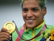 A| boxeadora baiana Beatriz Ferreira luta por mais uma medalha de ouro neste domingo, 8 | Foto: Luis Robayo | AFP