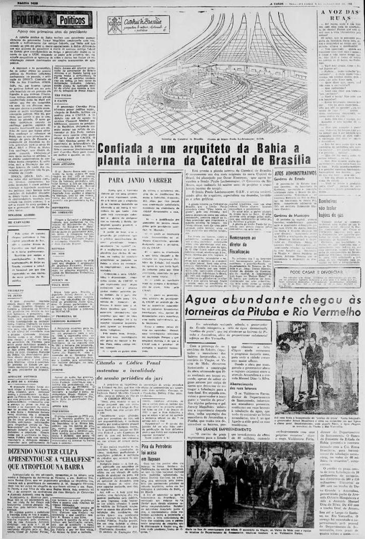 Imagem ilustrativa da imagem Projeto para a Catedral de Brasília feito por Paulo Lachenmayer foi destaque em A TARDE