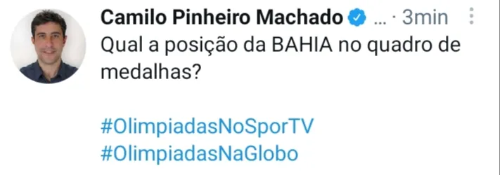 Com quatro medalhas, 'Comitê Olímpico Baiano' estaria no top-35 das Olimpíadas de Tóquio