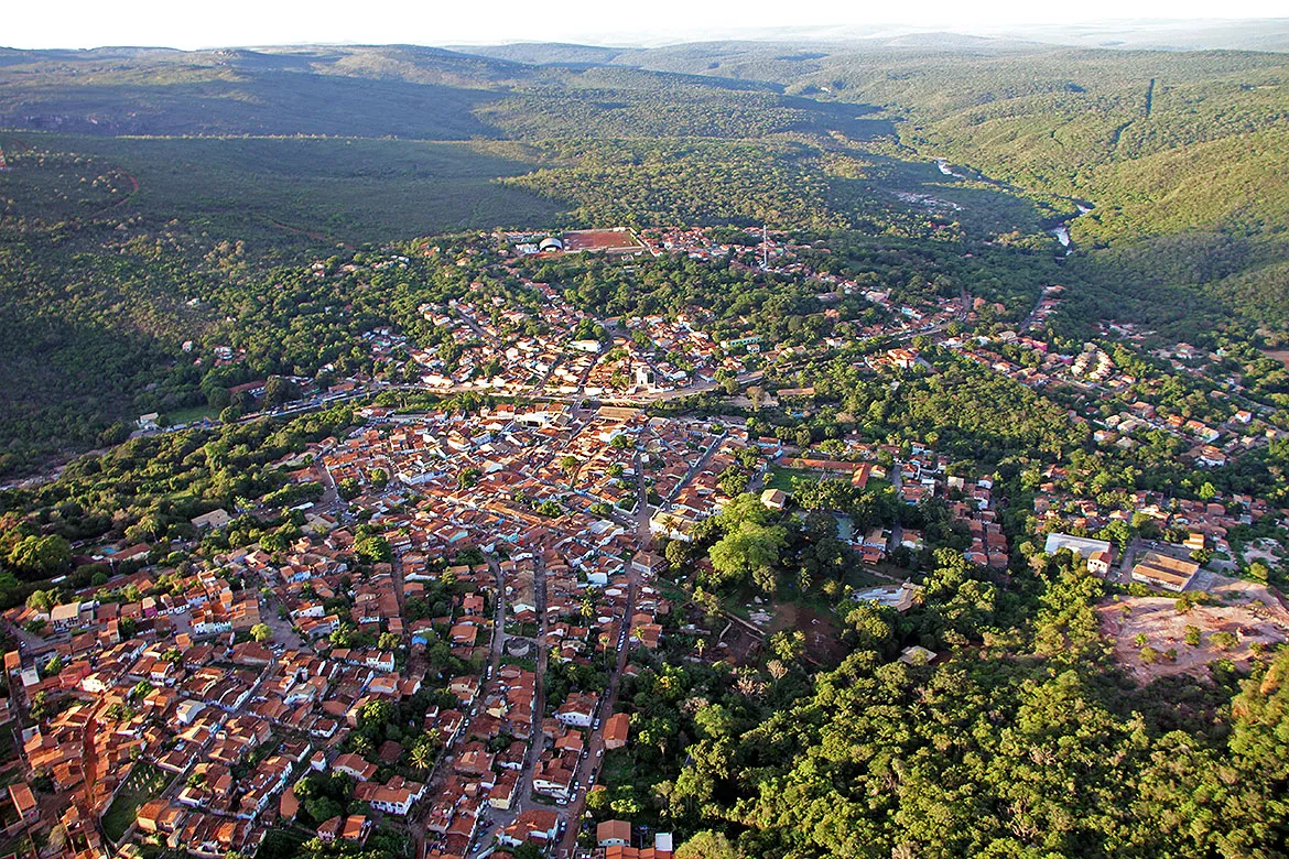 Vista aérea da cidade de Lençóis | Foto: Marcelo Poletto | Divulgação | 21.10.2016