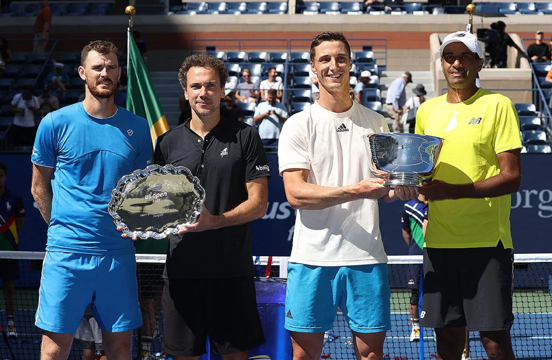 A parceria do brasileiro,foi derrotada na decisão pelo norte-americano Rajeev Ram e britânico Joe Salisbury por 2 sets a 1 | Foto: AFP