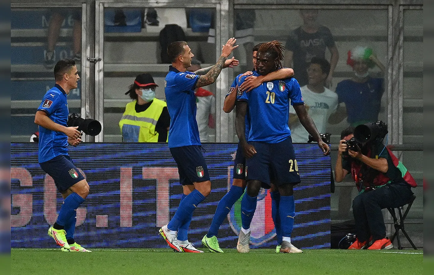 Moise Kean marcou duas vezes para o italianos | Foto: Vincenzo Pinto | AFP