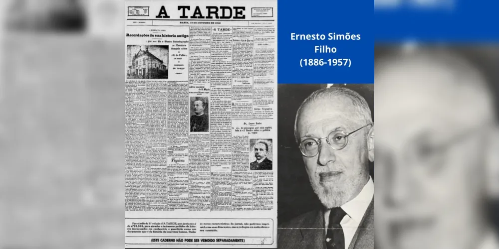 Primeira edição de A TARDE circulou em 15 de outubro de 1912. Card: A TARDE Memória
