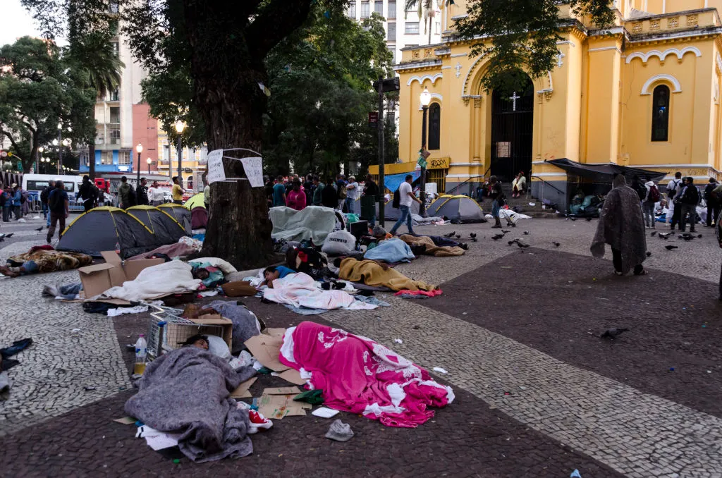 oIniciativa tem como objetivo discutir os direitos sociais para a população de rua. | Foto - AFP