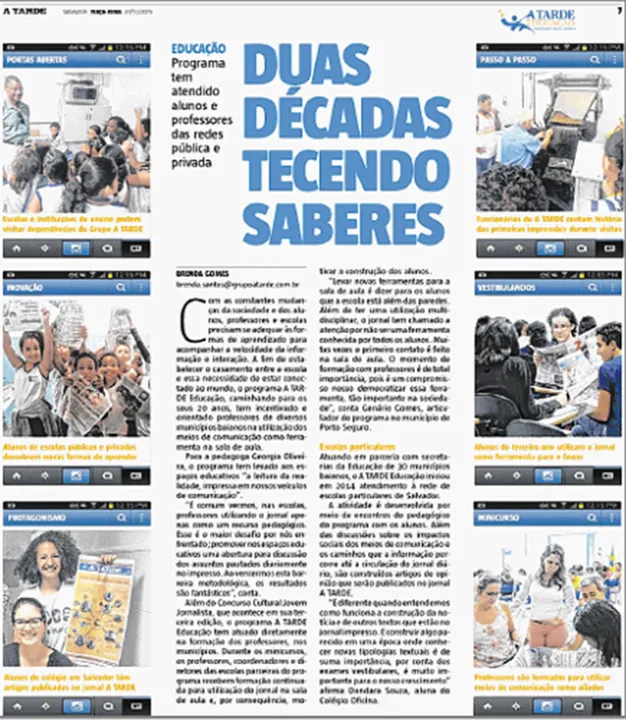 O programa A TARDE Educação foi lançado em abril de 1996 | Foto: Arquivo A TARDE | 27.10.2015