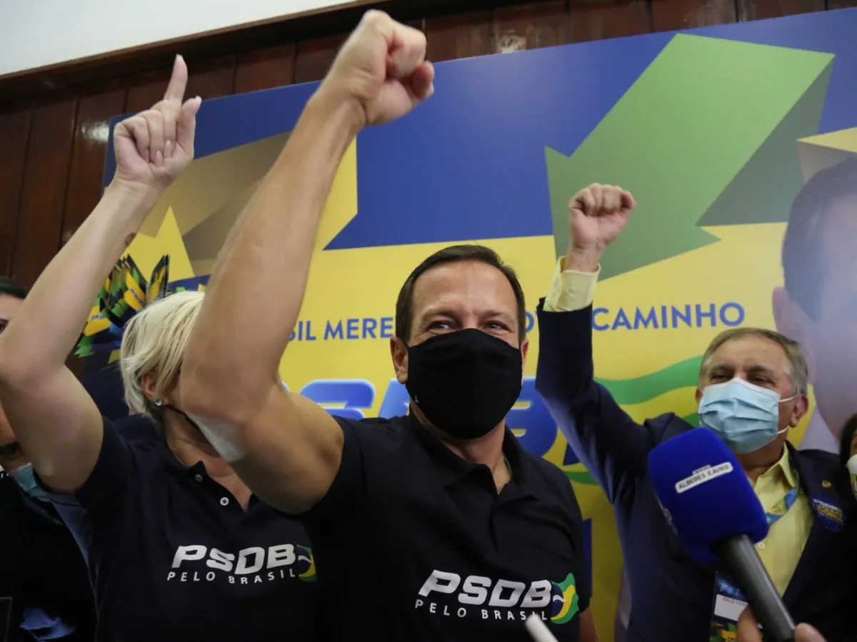 O governador João Dória foi o escolhido nas prévias do PSDB