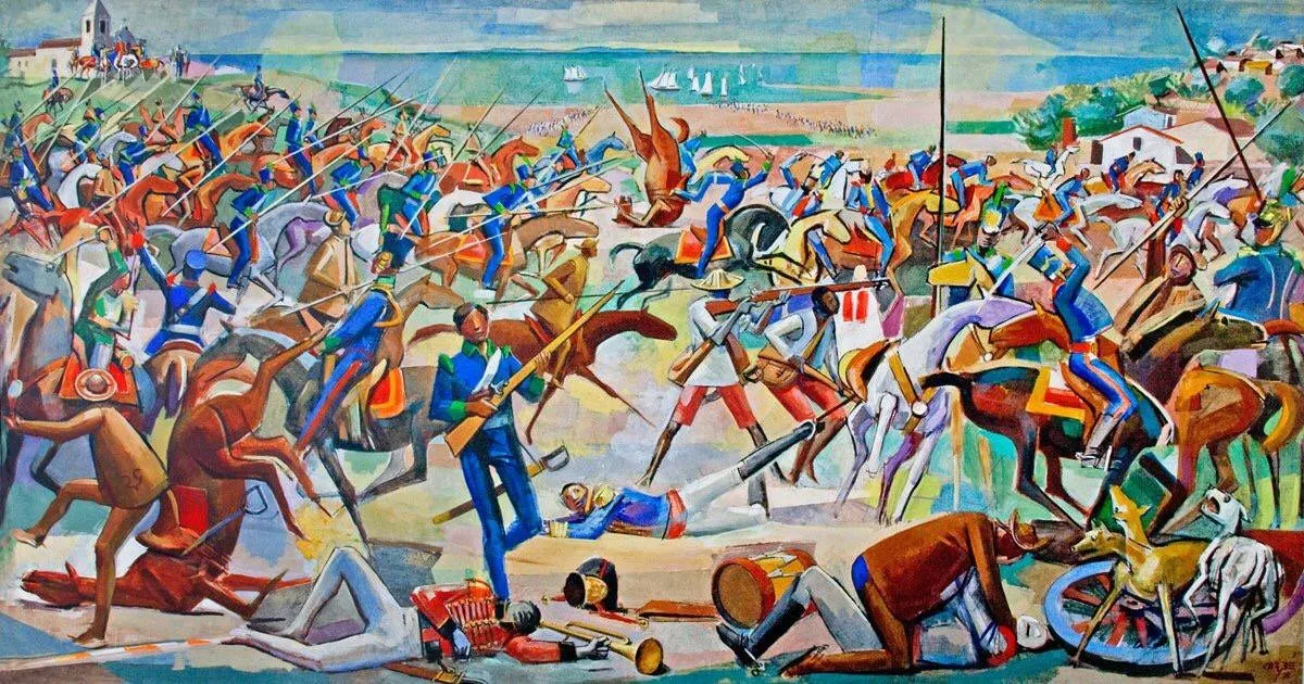 Episódio foi imortalizado nos traços de Carybé | Foto: Carybé - Batalha de Pirajá (1978)