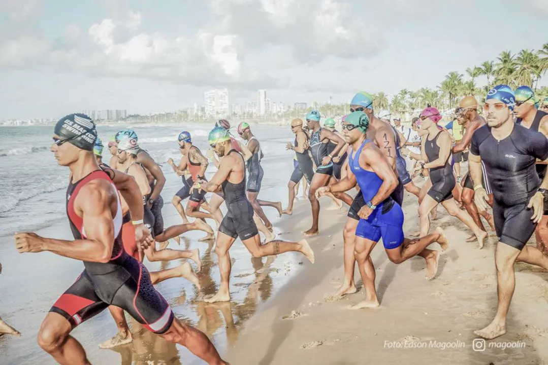 Etapa do campeonato de Aquathlon acontece no litoral norte baiano | Foto: Divulgação