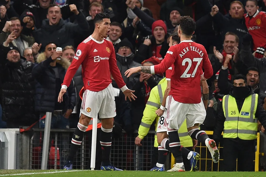 Português marcou na vitória de 3 a 2 do Manchester sobre o Arsenal | Foto: Oli Scarff | AFP