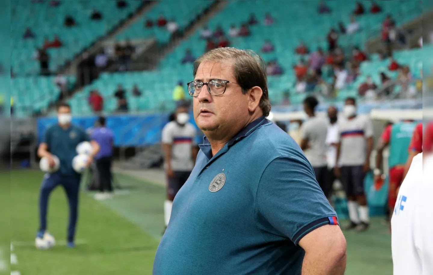 O treinador ainda diminuiu a responsabilidade do zagueiro Luiz Otávio, bastante criticado pela derrota | Foto: Felipe Oliveira | EC Bahia