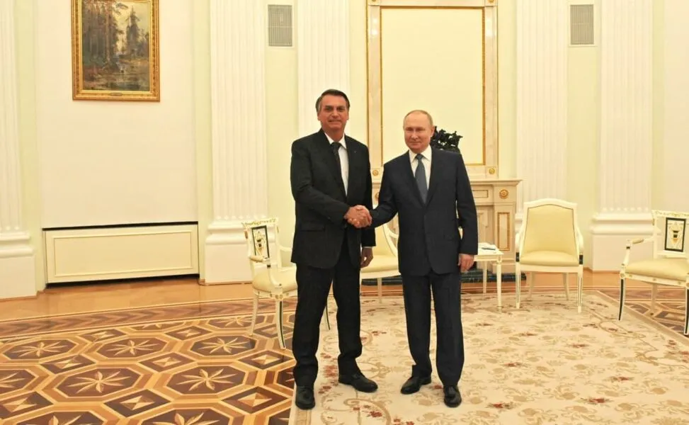 Bolsonaro teve um encontro reservado com o presidente russo Vladimir Putin no Kremlin