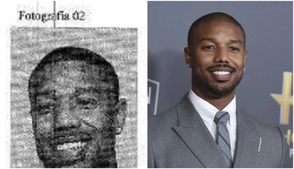 Michael B. Jordan, astro de filmes como "Pantera Negra" e "Creed", em registro da Polícia Civil do Ceará