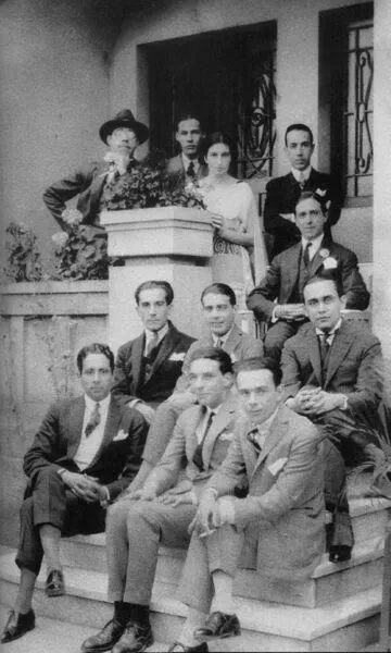 Vários representantes do movimento modernista que influenciou artistas
 e intelectuais