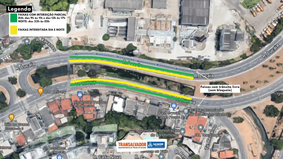 Dois trechos da rua serão modificados