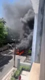 Imagem ilustrativa da imagem Ônibus sofre pane elétrica e pega fogo no bairro da Pituba