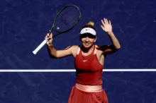 Imagem ilustrativa da imagem Simona Halep é a 1ª classificada para as quartas de Indian Wells