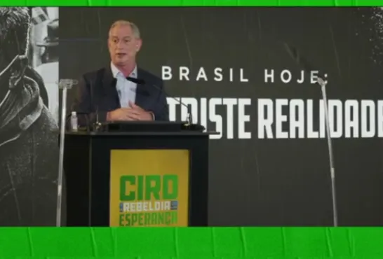 Ex-ministro Ciro Gomes discursa no lançamento da sua pré-candidatura à presidência da República