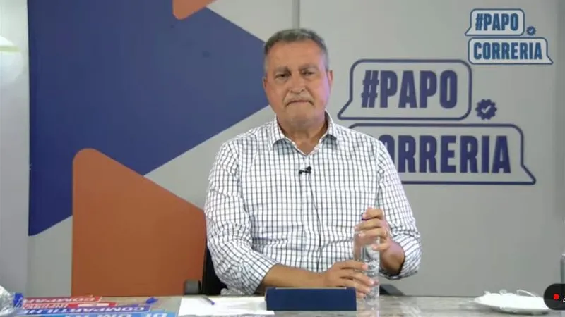 Governador Rui Costa durante live semanal "Papo Correria"
