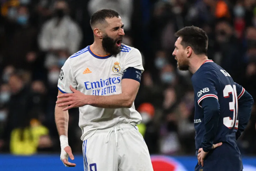 Nas oitavas, o Real Madrid de Benzena eliminou o PSG de Messi, Neymar e Mbappé